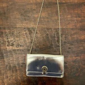 Silver Liz Claiborne clutch.